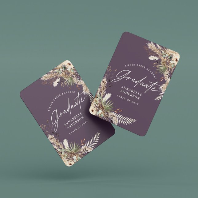 Graduate pampas eucalyptus elegant lila spielkarten (Von Creator hochgeladen)