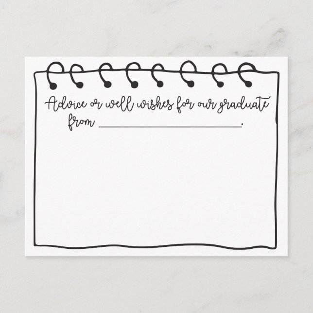 Graduate Party Advice Cards für den Graduate Postkarte (Vorderseite)