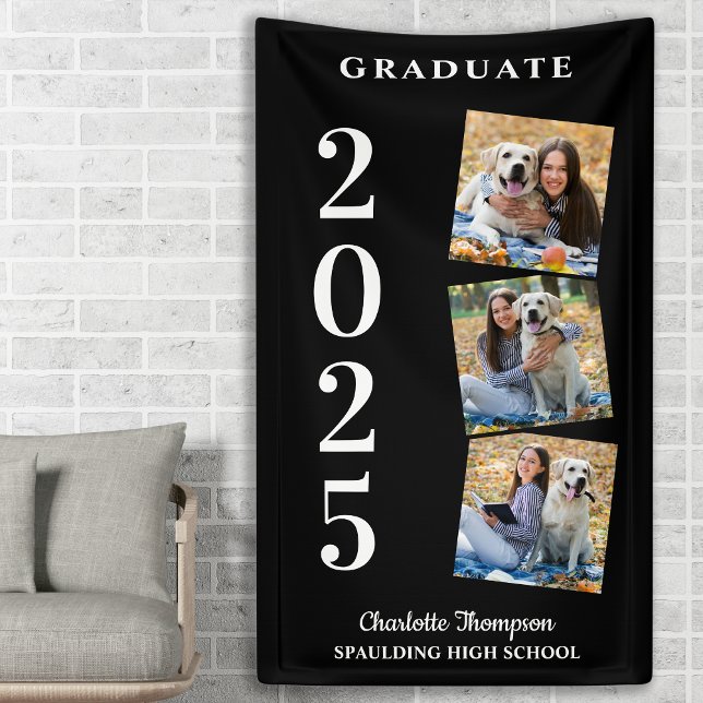 Graduate Personalisiert Foto Collage Name Year Banner (Von Creator hochgeladen)