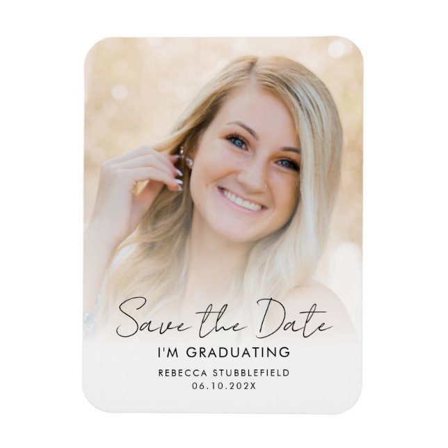 Graduate Photo 2025 Save the Date Announcement Magnet (Vertikal)