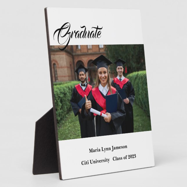 Graduate Plaque Fotoplatte (Seite)