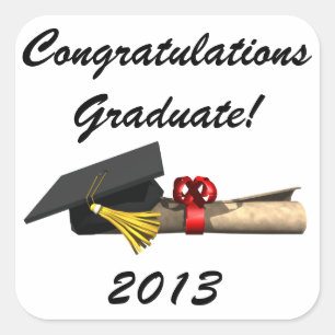 Graduate Quadratischer Aufkleber