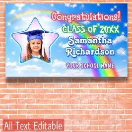 Graduate Rainbow in Blue Sky Star Foto Abschluss Banner