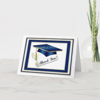 Graduate Royal Blue Vielen Dank Dankeskarte
