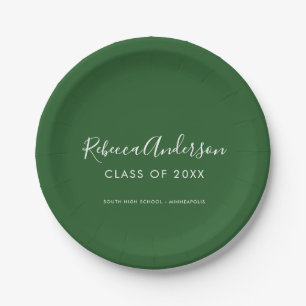 Graduate Script Dark Green Class of 2023 Pappteller