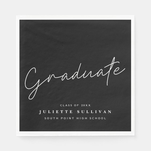 Graduate Scripte Graduate Party Serviette (Vorderseite)