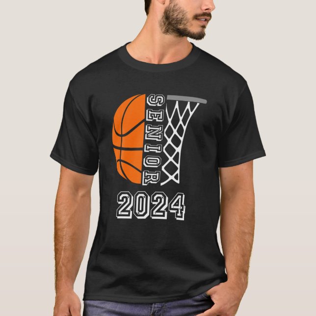 Graduate Senior Class 2024 Abschluss Basketball P T-Shirt (Vorderseite)