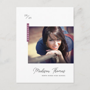 Graduate Simple Foto Abschluss Postkarte