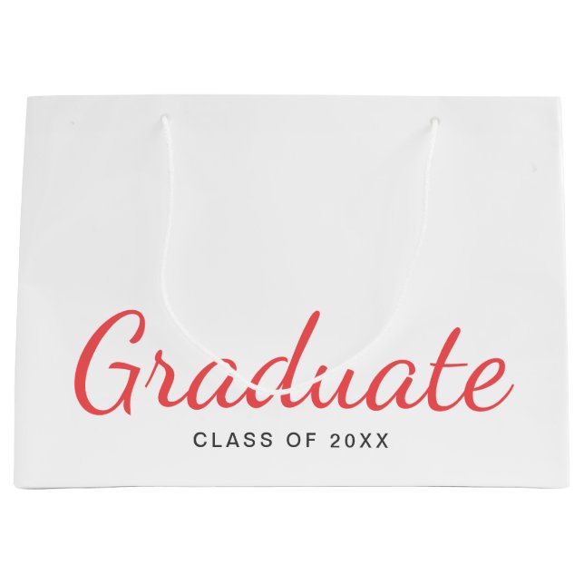 Graduate Simple Modern Class of Abschluss Große Geschenktüte (Vorderseite)