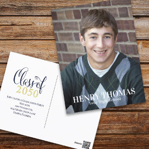 Graduate Simple Trendy Modernes Minimalistisches F Postkarte