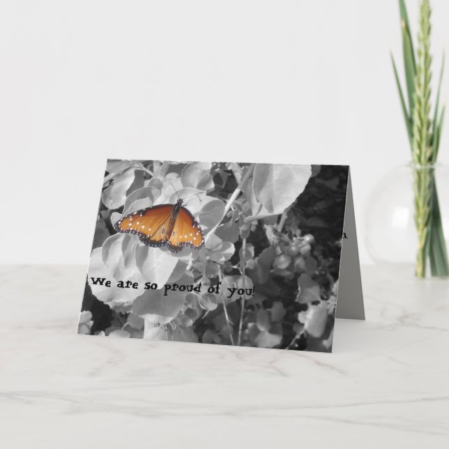 Graduate Stolz auf Ihren Monarch Butterfly-Abschlu Karte (Vorderseite)