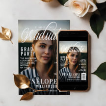 Graduate Stylish Magazine Cover Foto Grad Party