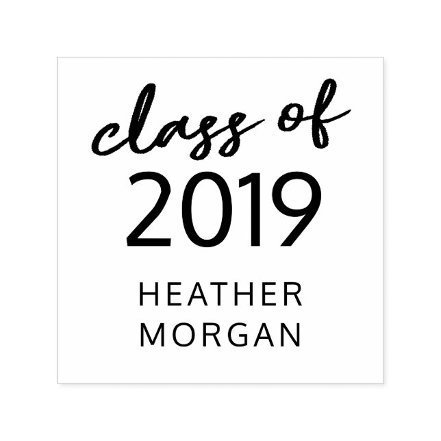 Graduate Whimsical Script Rubber Briefmarke Permastempel (Design)