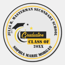 Graduate Yellow Schwarz-weiß Abschluss Classic