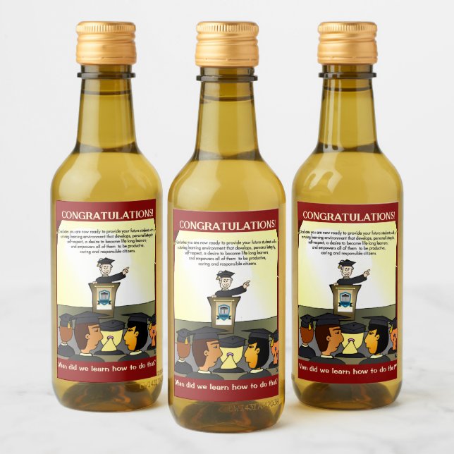 Graduates Flat Card Weinetikett (Flaschen)