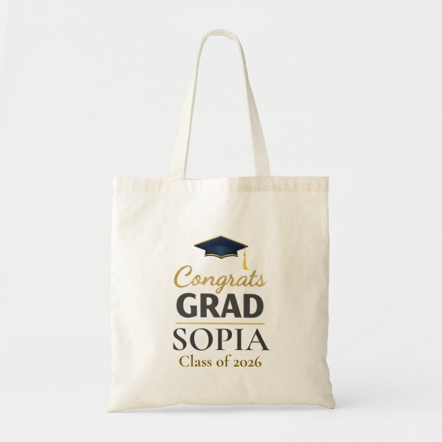 Graduation 2026 Personalized Congrats Grad Tragetasche (Vorne)