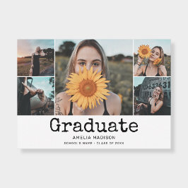 Graduation 6 Photo Vintage Invitation Einladung