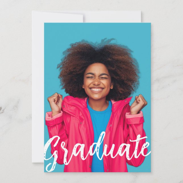 Graduation Annoucement Photo Flat Card (Vorderseite)