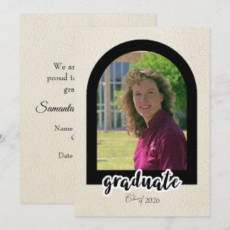 Graduation Announcement fromHigh School with Photo Karte