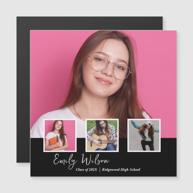 Graduation Announcement Magnet | Photo Keepsake  (Vorne/Hinten)