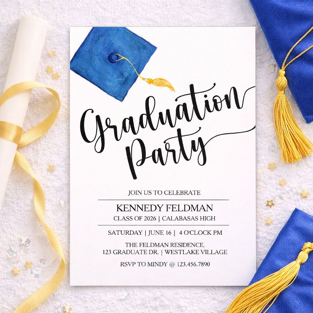 Graduation Announcement | Minimal Senior Portrait  Einladung (Von Creator hochgeladen)