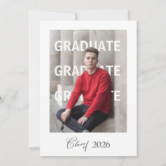 Graduation Announcement Photo Pop style Karte