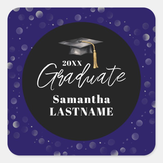 Graduation Any Year Announcement Seal Sticker (Vorderseite)