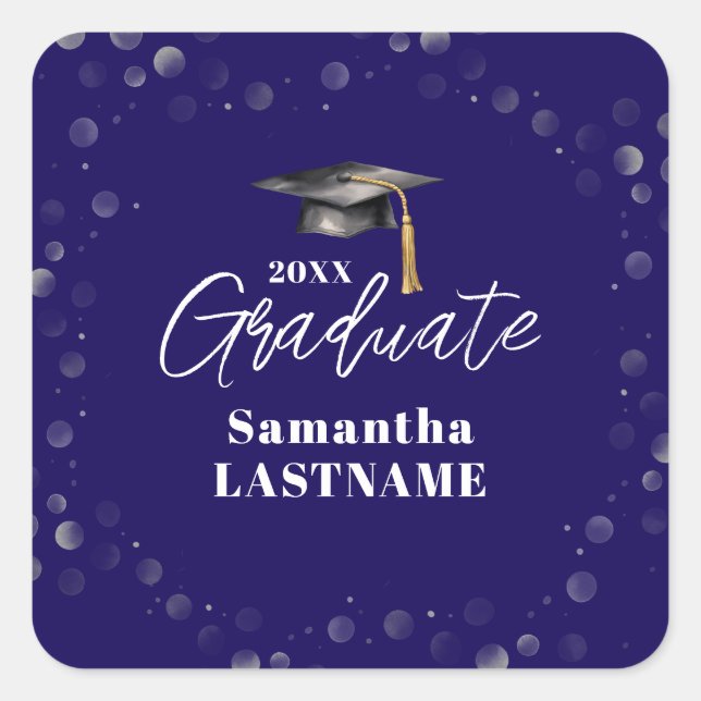 Graduation Any Year Announcement Seal Sticker (Vorderseite)