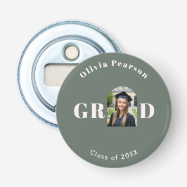 Graduation Arch Photo Sage Green Grad Party Favor Flaschenöffner