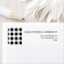 Graduation BBQ Gingham Return Address