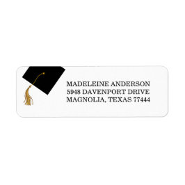 Graduation Black Cap And Tassel Address