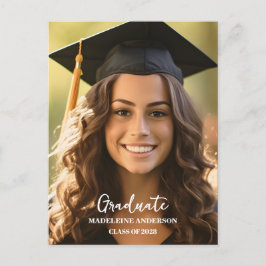 Graduation Black Cap And Tassel Photo Postkarte