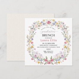 Graduation Brunch elegant modern watercolor Einladung