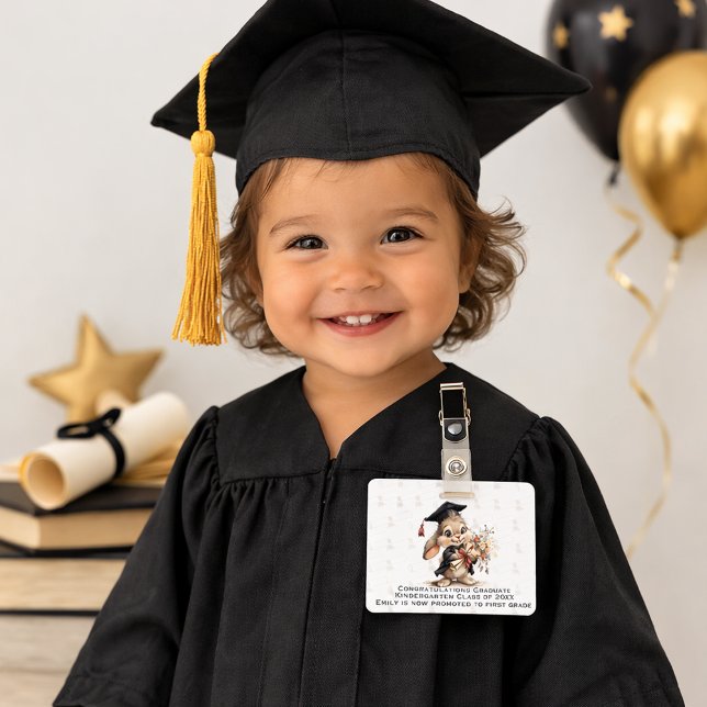 Graduation Bunny Badge Clip – Cute Diploma Pattern Ausweis (Von Creator hochgeladen)