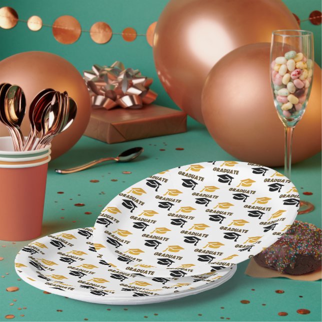 Graduation Cap Celebration Pappteller (Multi)