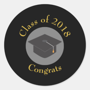 Graduation Cap Class of 20xx Classic Round Sticker