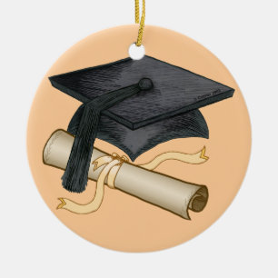 Graduation Cap Diploma Keramikornament