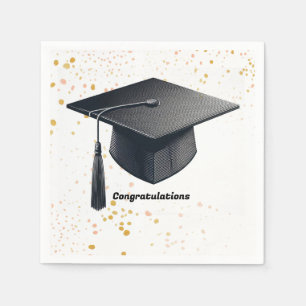Graduation Cap Glückwunschpapier Napkins Serviette