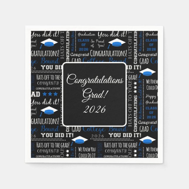 Graduation Cap Napkins Serviette (Vorderseite)