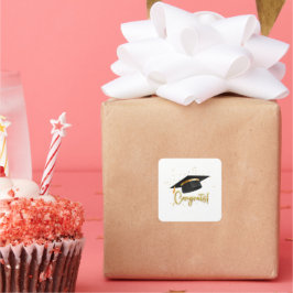 Graduation Celebration Quadratischer Aufkleber