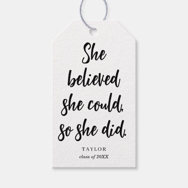 Graduation Centerpiece Grad Party 2026 Decoration  Geschenkanhänger (Vorderseite)