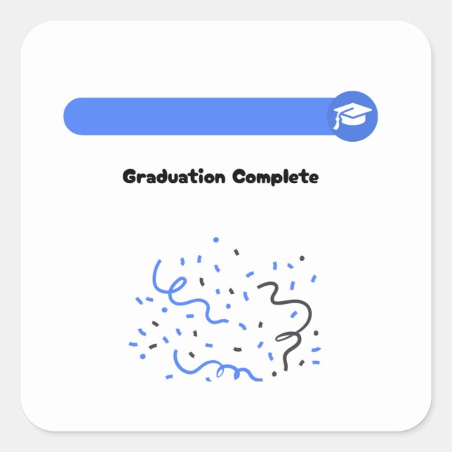 Graduation Complete | Sticker | Phone | Laptop (Vorderseite)