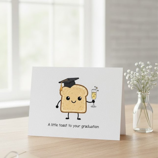 Graduation Congratulations Achievement Toast Funny Karte (Von Creator hochgeladen)