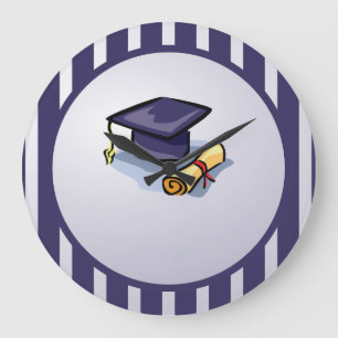 Graduation Congratulations Remember the Past Große Wanduhr