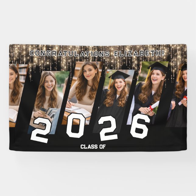  Graduation  Custom Banner with Photo Collage (Horizontal)