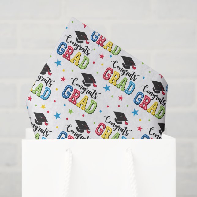 Graduation Decoupage Seidenpapier (Geschenktüte)