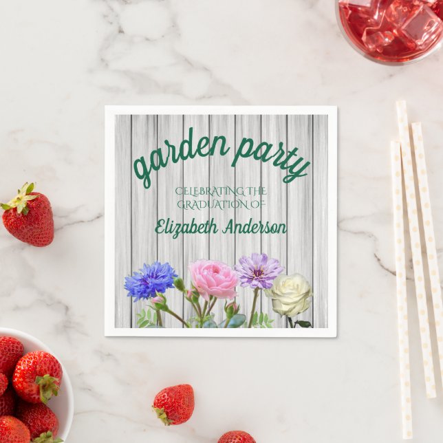 Graduation Garden Party Serviette (Beispiel)
