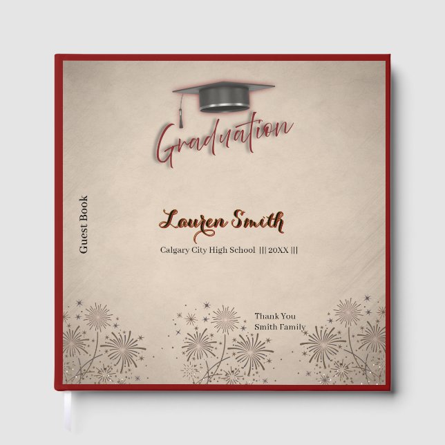 Graduation Guest Book Modern Keepsake  Gästebuch (Vorderseite)