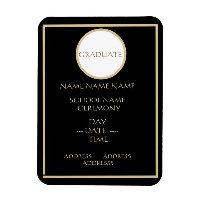 GRADUATION INSERT INVITE MAGNET (Vertikal)