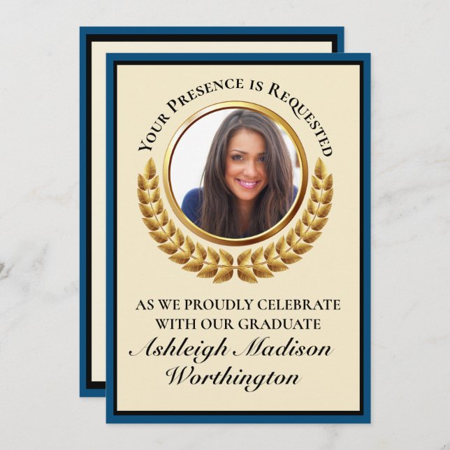 Graduation Invitation Einladung (Vorne/Hinten)